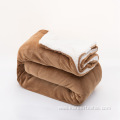 Sherpa Blanket Double Layer Throw Flannel For Winter